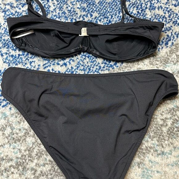 Andres Sarda Ruched Beaded Ellen Bikini Black 34b - Picture 6 of 13